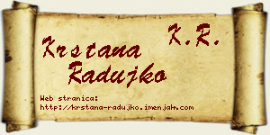 Krstana Radujko vizit kartica